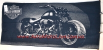 Махровий банний рушник з зображенням мотоциклу